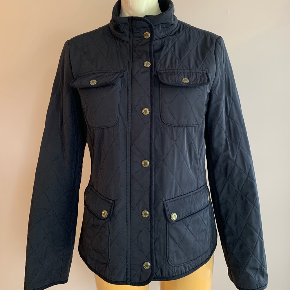 Talbots black quilted jacket